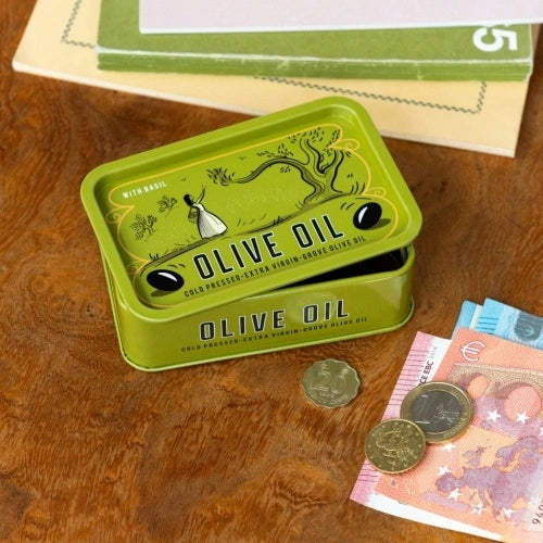 Rex London Mini storage tin with lid - Grove Olive Oil L- 10 cm W- 6.5 cm H- 3.2 cm