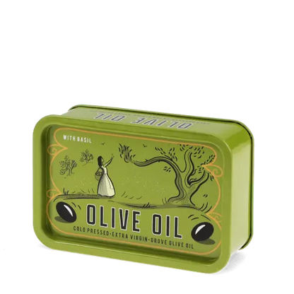 Rex London Mini storage tin with lid - Grove Olive Oil L- 10 cm W- 6.5 cm H- 3.2 cm