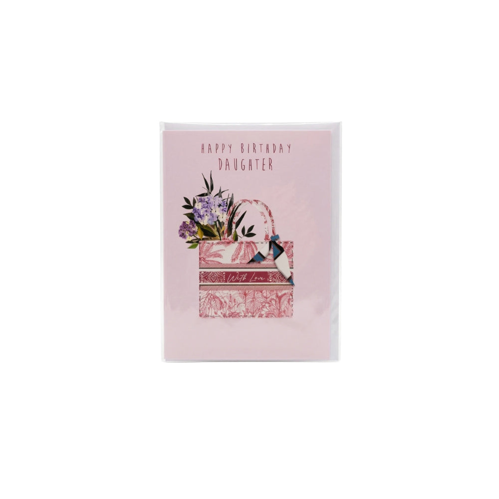 Made with Love Greeting Card - Happy Birthday Daughter L- 13 cm W- 18 cm Paper