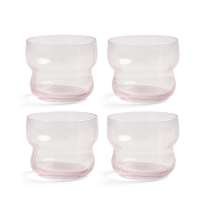 Klevering Glass Circus Pink Set Of 4 D- 8 cm Capacity 150 ml