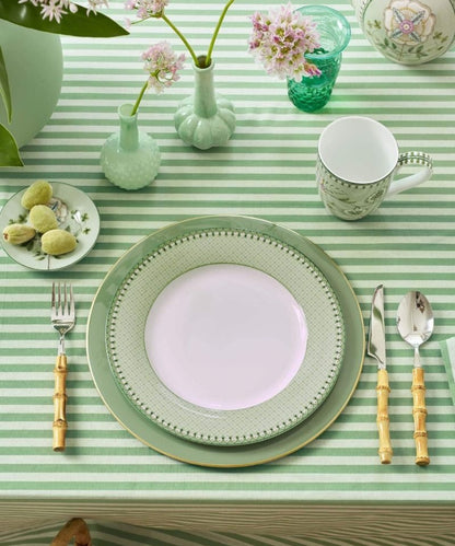 Plate Lily & Lotus Tiles Light Green 26.5Cm - mint green ceramic dinner plate