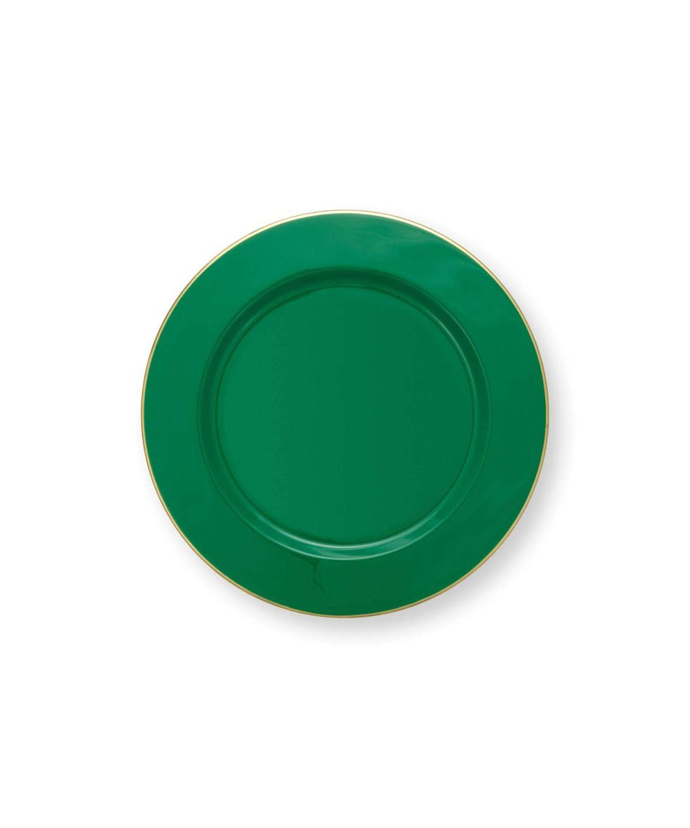 Plate Metal Dark Green 32Cm