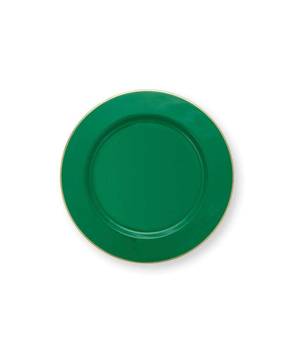Plate Metal Dark Green 32Cm