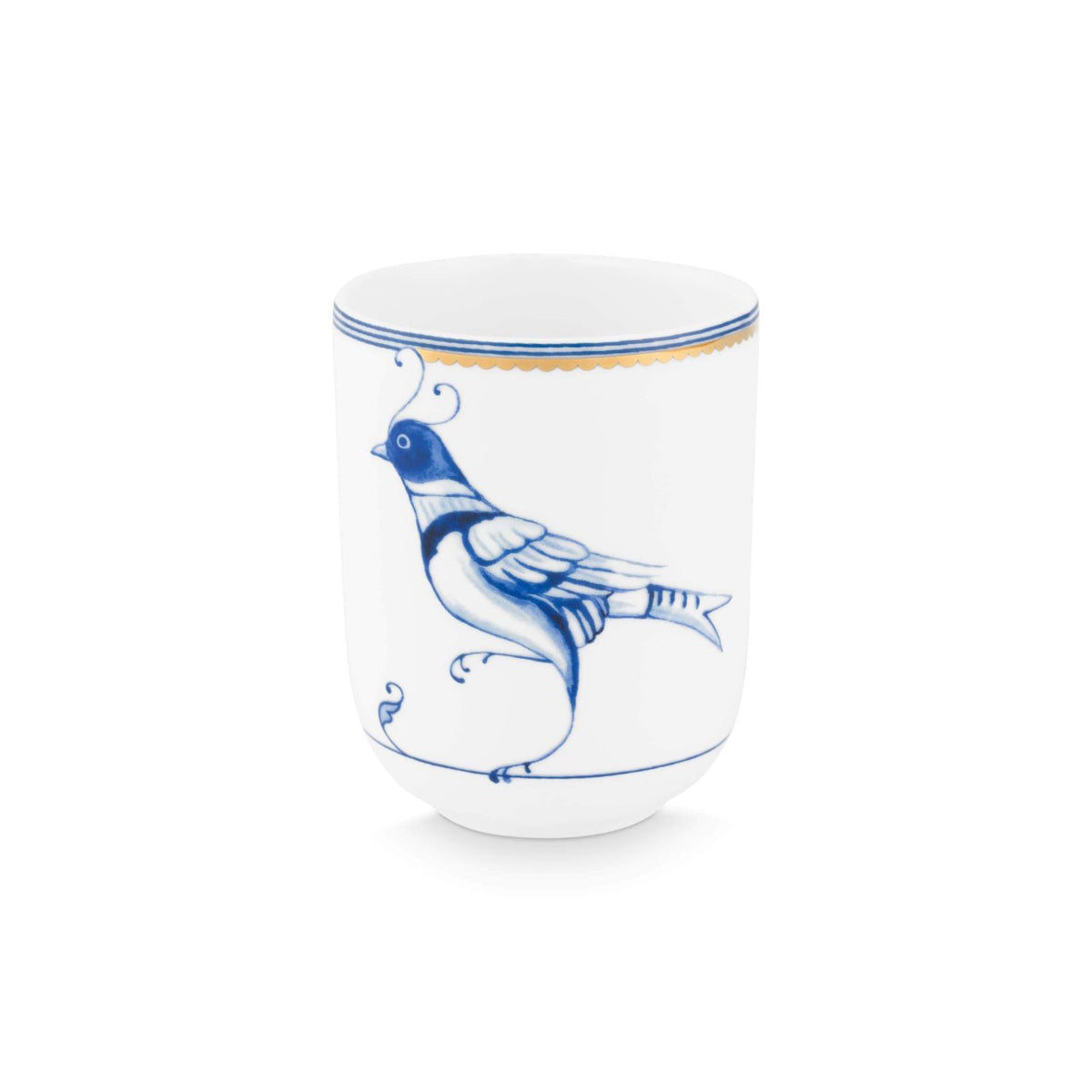 Pip Studio Mug Small Pip & The Blue Bird White L- 7.5 cm W- 7.5 cm H- 9 cm