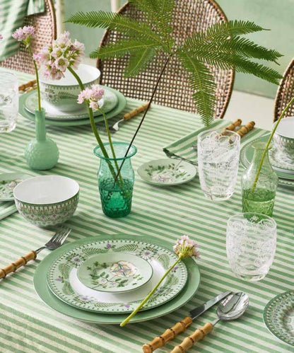 Table Cloth Stripes Light Green 180x300cm