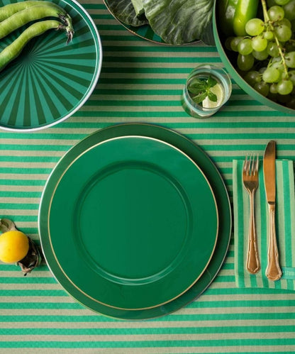 Plate Metal Dark Green 32Cm