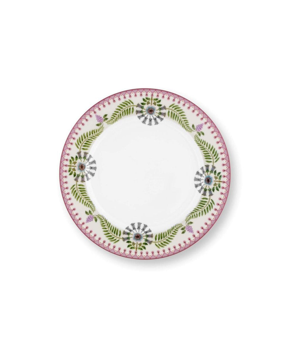 Plate Lily & Lotus Off White 23Cm