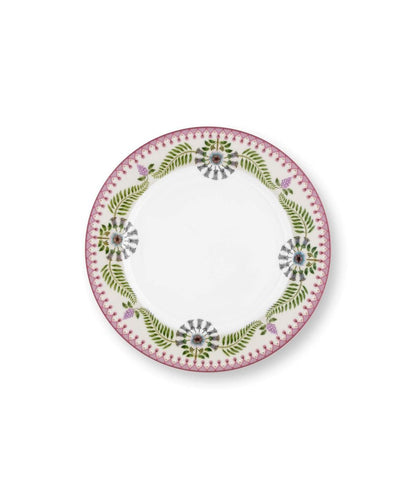 Plate Lily & Lotus Off White 23Cm