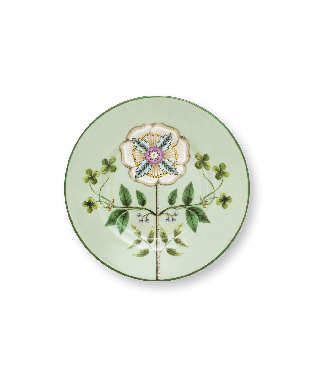 Petit Four Lily & Lotus Light Green 12Cm - delicate mint green ceramic saucer