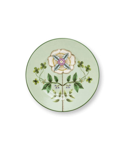 Petit Four Lily & Lotus Light Green 12Cm - delicate mint green ceramic saucer