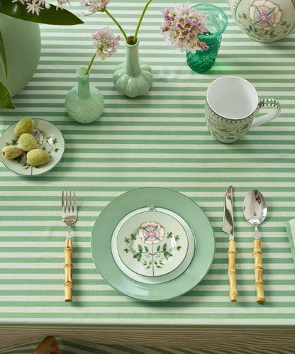 Petit Four Lily & Lotus Light Green 12Cm - green striped tablecloth delicate floral