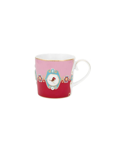 Pip Studio Mug Love Birds Medallion Red Pink Capacity 150 ml Porcelain