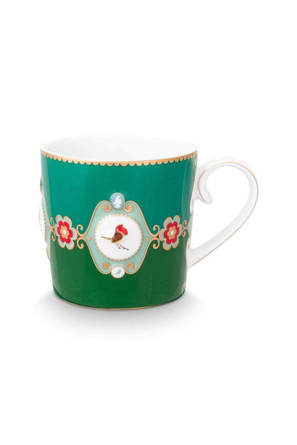 Mug Love Birds Medallion Emerald Green (150 ml)