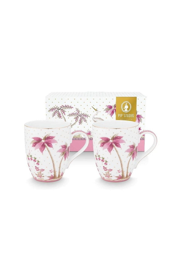 Set/2 Mug Jolie Dots Gold Pink (350 ml)