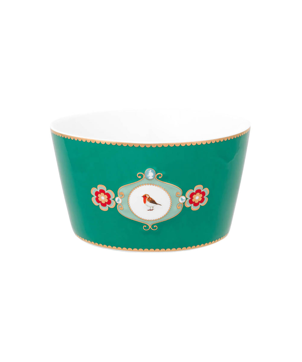 Bowl Love Birds Medallion Emerald 15Cm