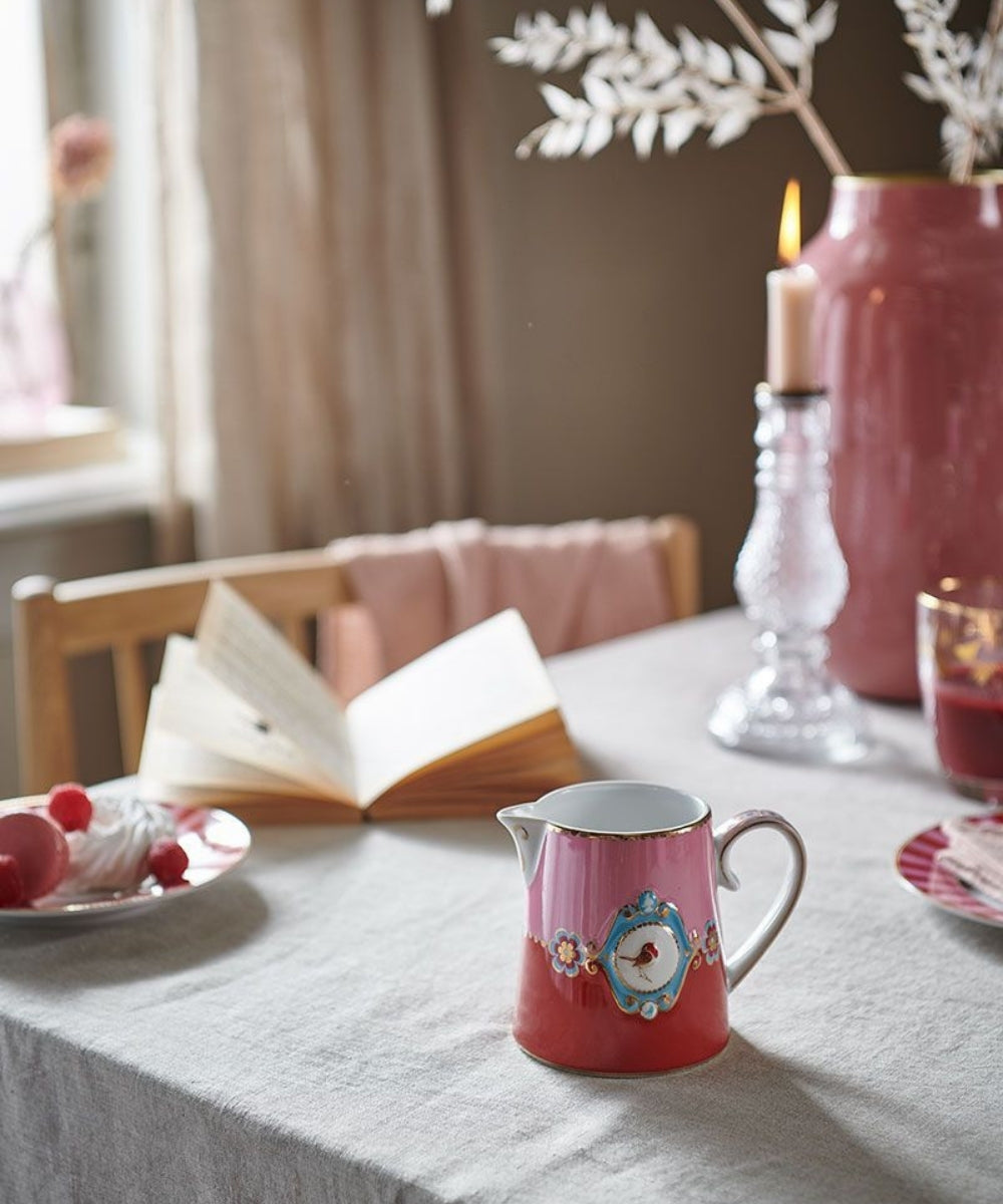 Jug Small Love Birds Medallion Red-Pink 270Ml