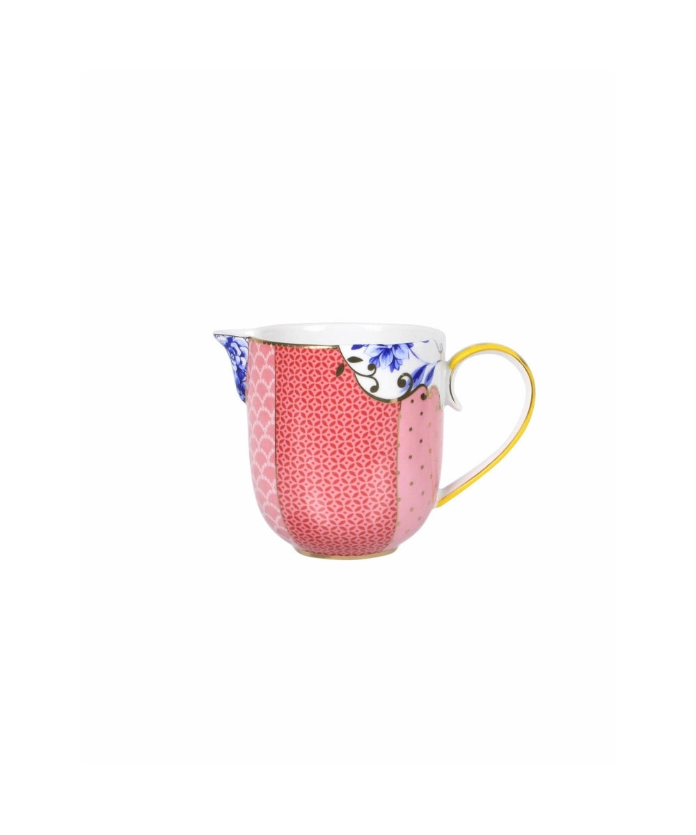 Jug Small Royal 260Ml - pink ceramic pitcher gold handle