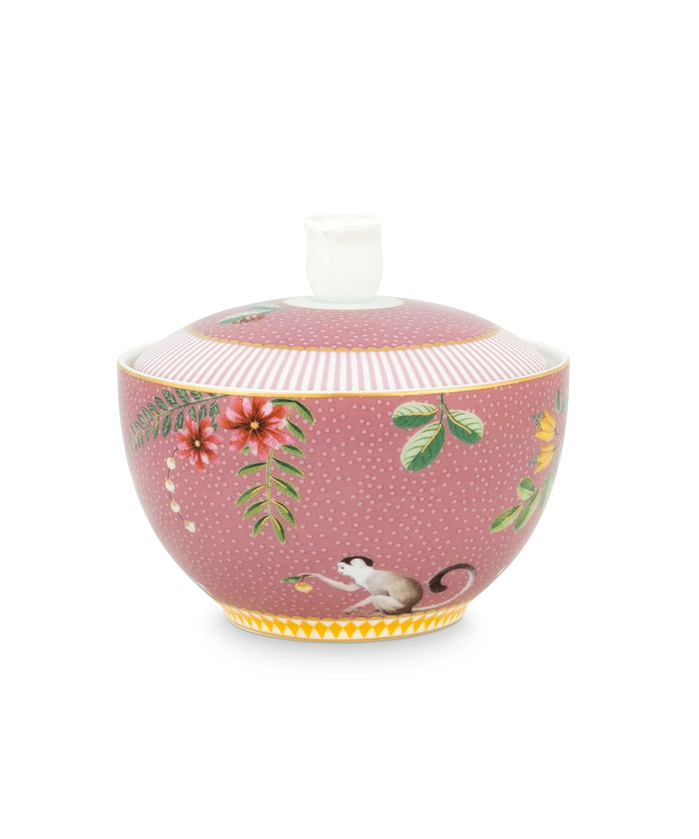 Sugar Bowl La Majorelle Pink 300Ml - pink ceramic sugar bowl white