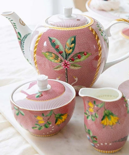 Sugar Bowl La Majorelle Pink 300Ml - pink ceramic teapot set gold