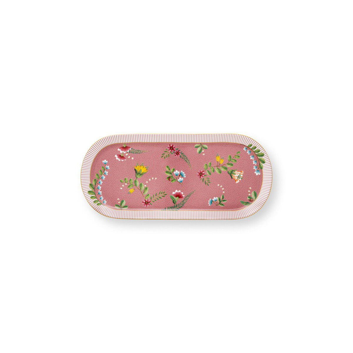 Pip Studio Cake Tray La Majorelle Pink L- 33.3 cm W- 15.5 cm Porcelain