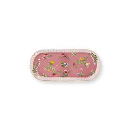 Pip Studio Cake Tray La Majorelle Pink L- 33.3 cm W- 15.5 cm Porcelain