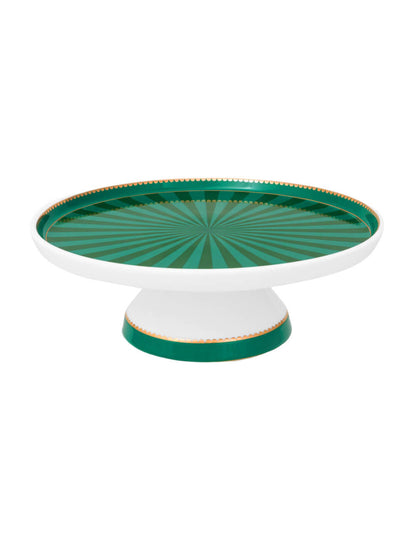 Mini Cake Tray O/F Love Birds Stripes Emerald-Green 24Cm