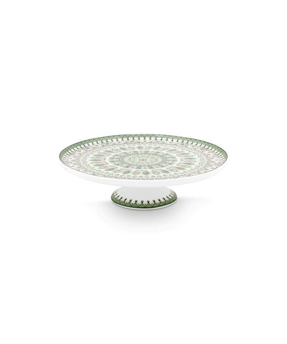 Mini Cake Tray Lily & Lotus Moon Delight Light Green 21Cm - delicate white ceramic cake stand