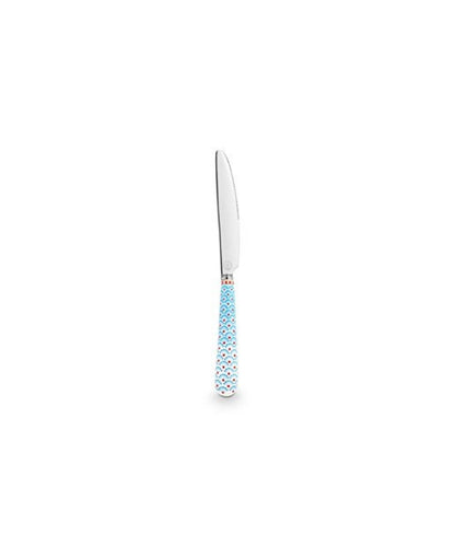 Knife Floral Blue - 21.5 Cm - delicate light blue knife textured