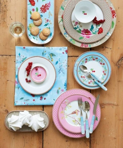 Knife Floral Blue - 21.5 Cm - pastel floral-patterned ceramic dinnerware set