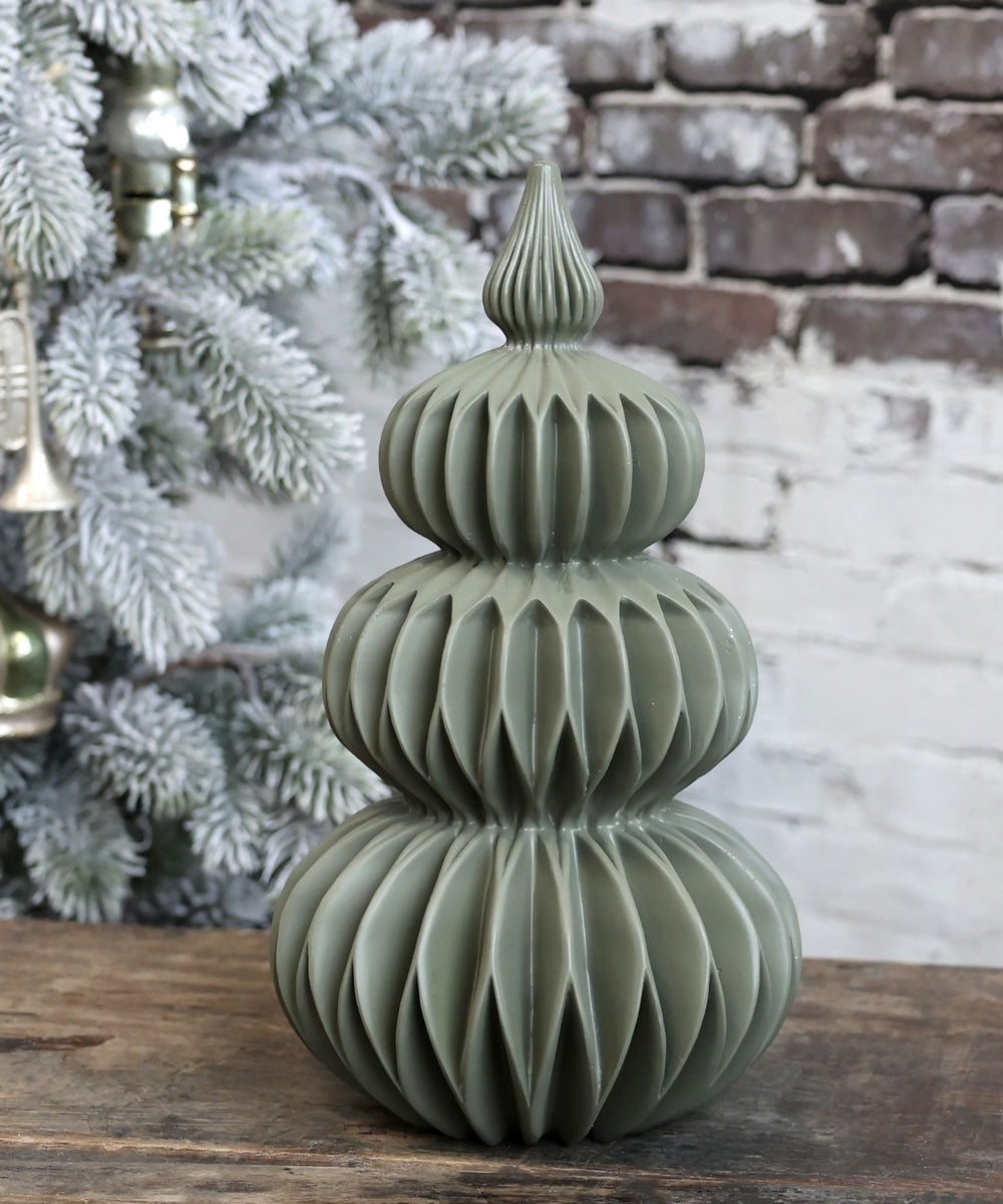 Christmas Tree Dusty Green (15 X 15 X 27 cm)