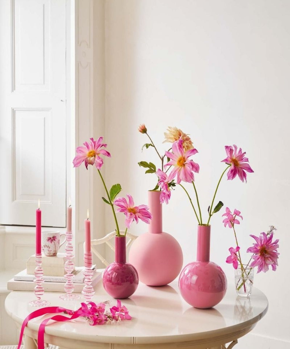 Vase Metal Pink (33 cm)