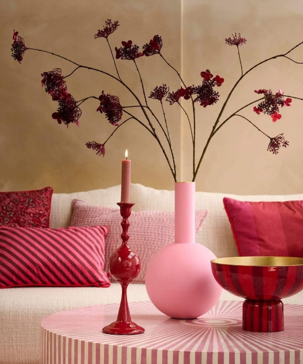Vase Metal Matt Light Pink (42 cm)