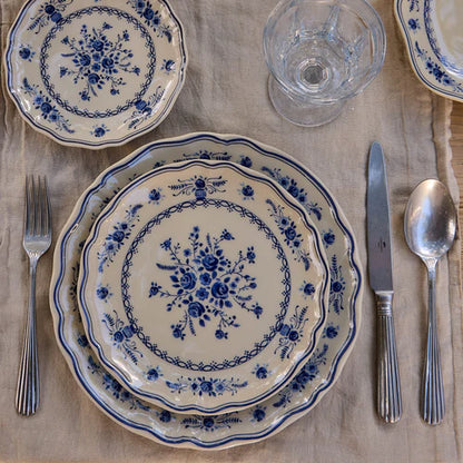 Costa Nova Appetizer plate 17 Vila H- 2.3 cm W- 16.8 cm Fine Stoneware Beige-blue