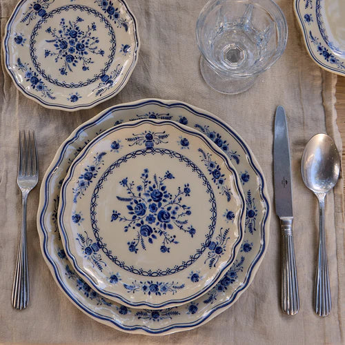 Costa Nova Appetizer plate 17 Vila H- 2.3 cm W- 16.8 cm Fine Stoneware Beige-blue
