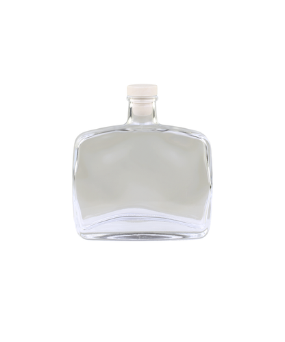 Bottle w. lid H15/L13/W4 cm clear