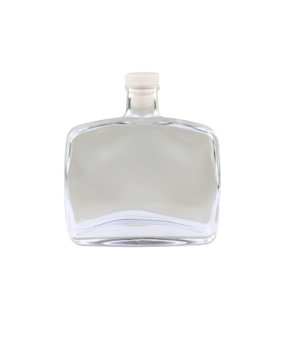 Bottle w. lid H18/L17/W5 cm clear