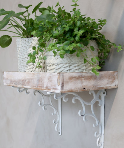 Shelf Bracket W. French Lily H25/L25/W4 Cm Antique Cream