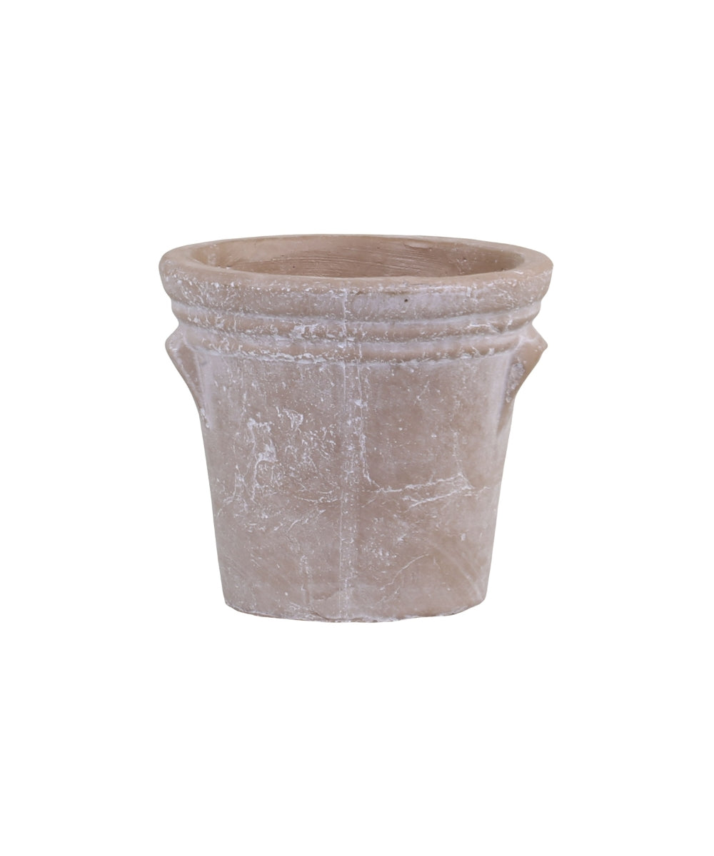 Flower Pots W. Grooves H12/L13.5/W13 Cm Nature
