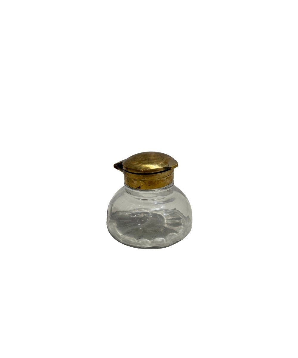 Old French Vase W. Lid (8 X 8 X 6.5 cm)