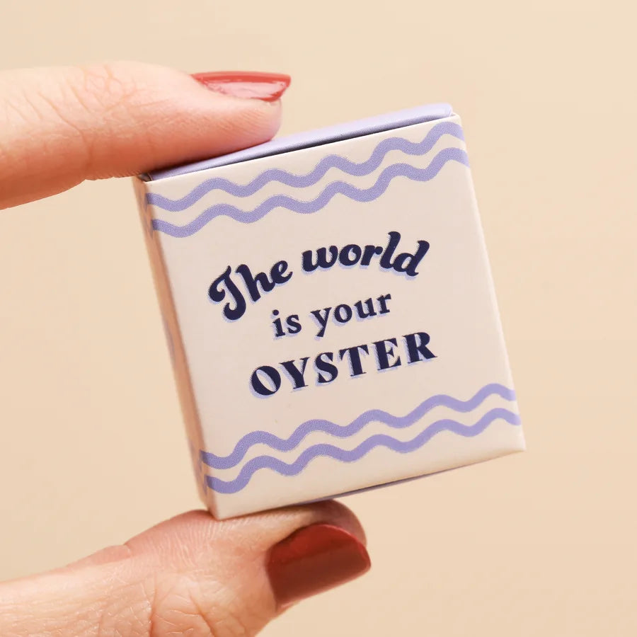 Lisa Angel Tiny Matchbox Ceramic Pearl Oyster Token L- 3.5 cm W- 3.8 cm H- 1.6 cm