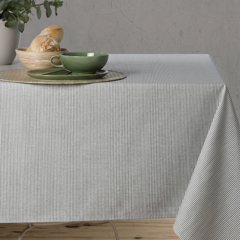 Atenas Gray Lines Tablecloth 180 cm