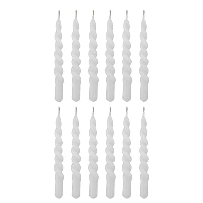 Blooming Ville Twist Candle Paraffin H- 11 cm D- 1.2 cm White