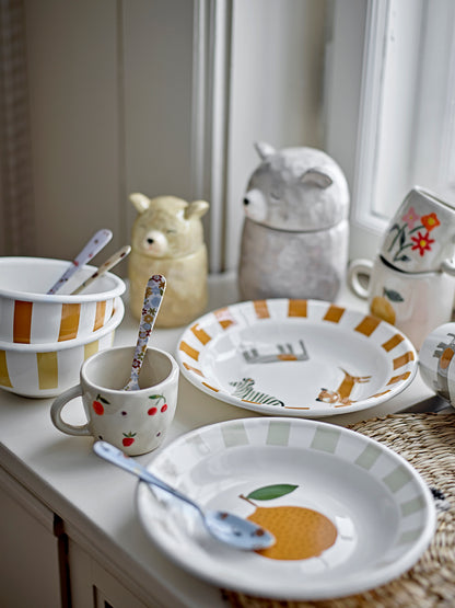 Blooming Ville Tatiana Tableware Set of 2 Stoneware Cup: H- 6.5 cm D- 7 cm,Plate: H- 2.5 cm D- 10 cm Nature