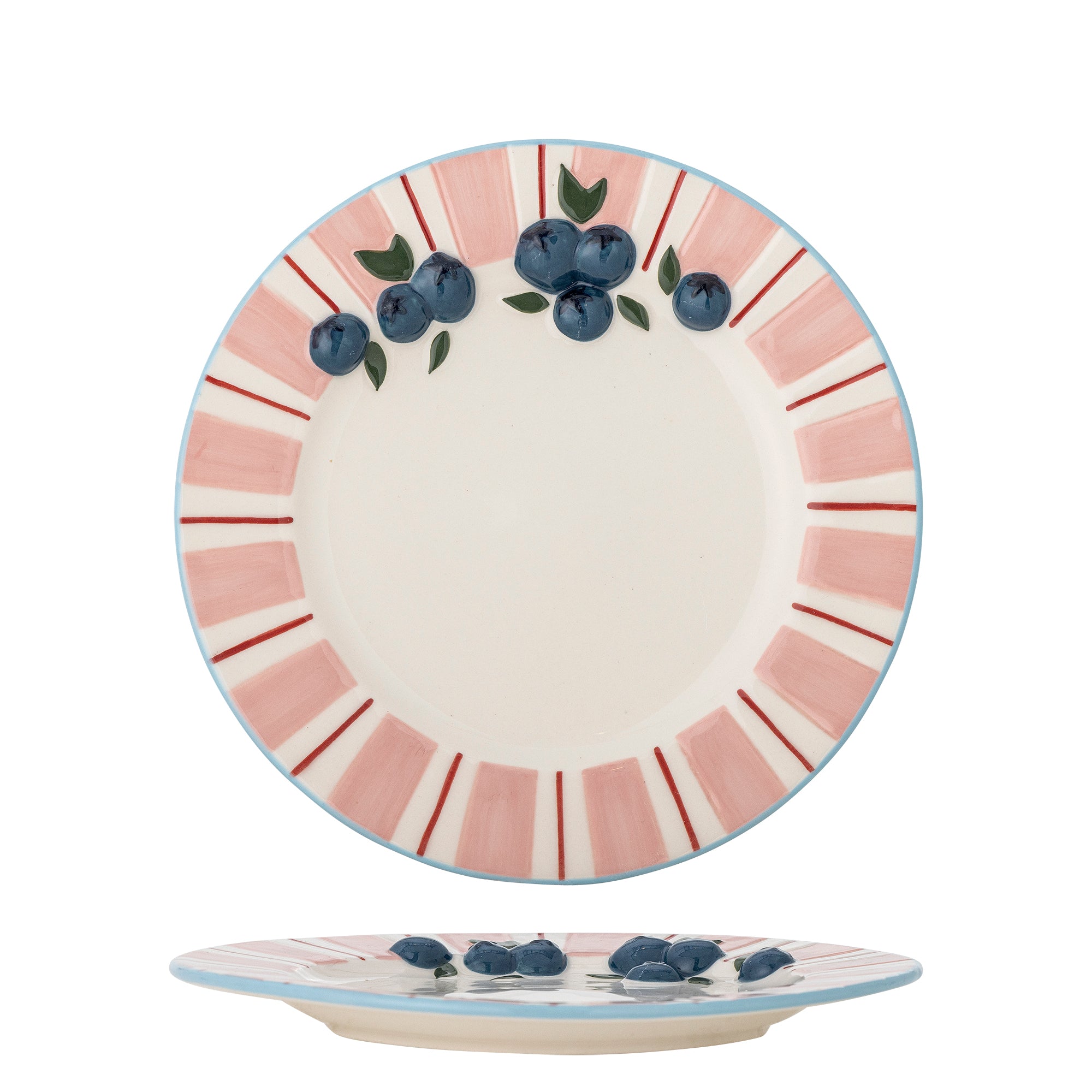 Blooming Ville Carry Plate set of 4 Stoneware H- 2 cm D- 20.5 cm Rose