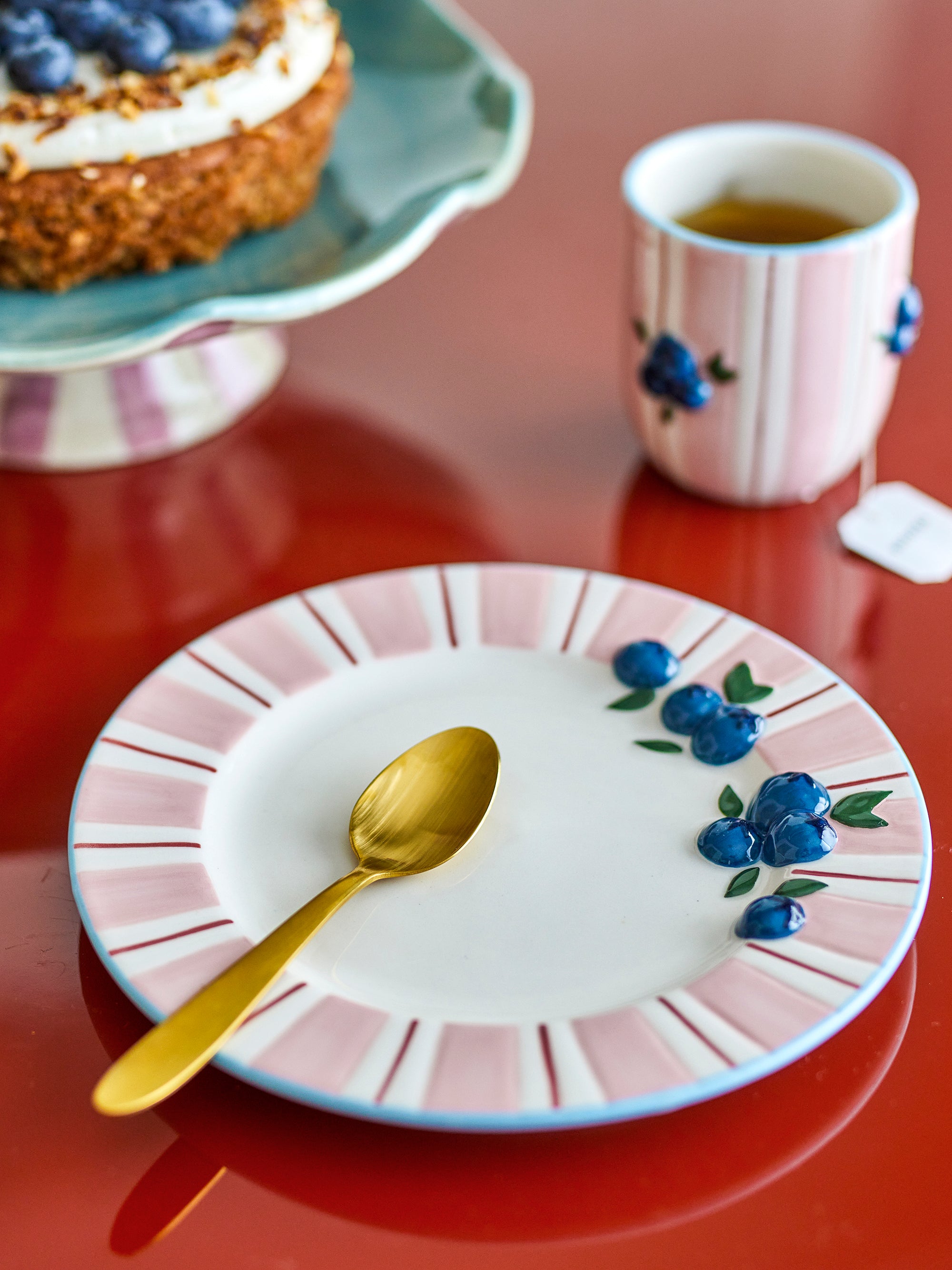 Blooming Ville Carry Plate set of 4 Stoneware H- 2 cm D- 20.5 cm Rose