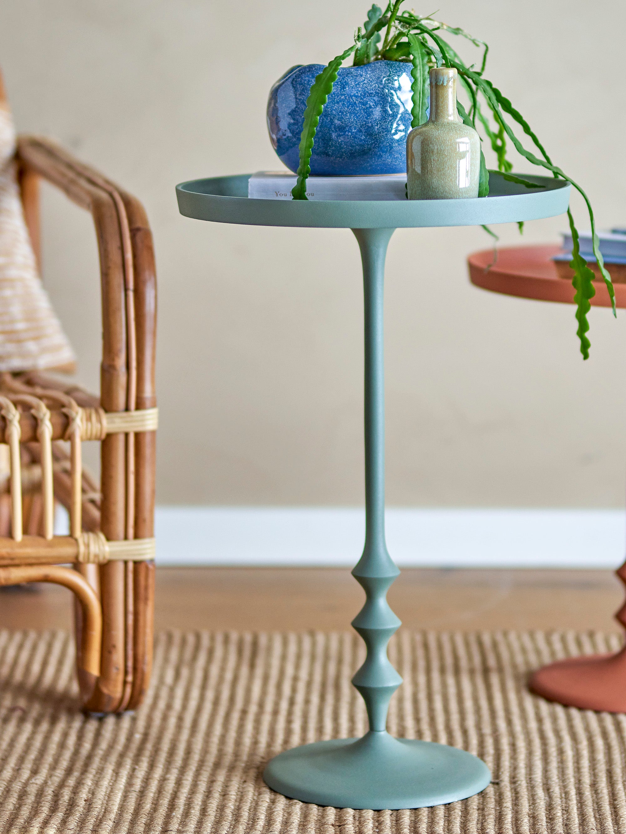 Blooming Ville Anjou Side Table Aluminum H- 57 cm D- 37 cm Green