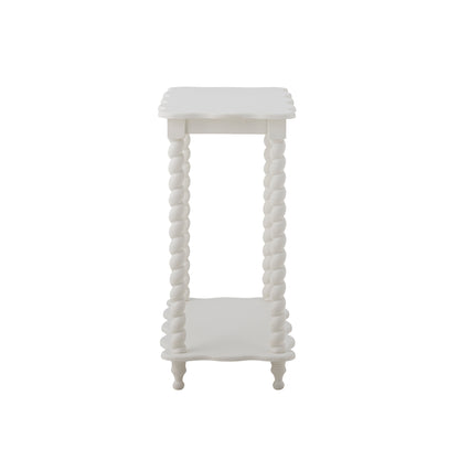 Blooming Ville Bia Console Table MDF L- 60 cm W- 30 cm H- 60 cm White
