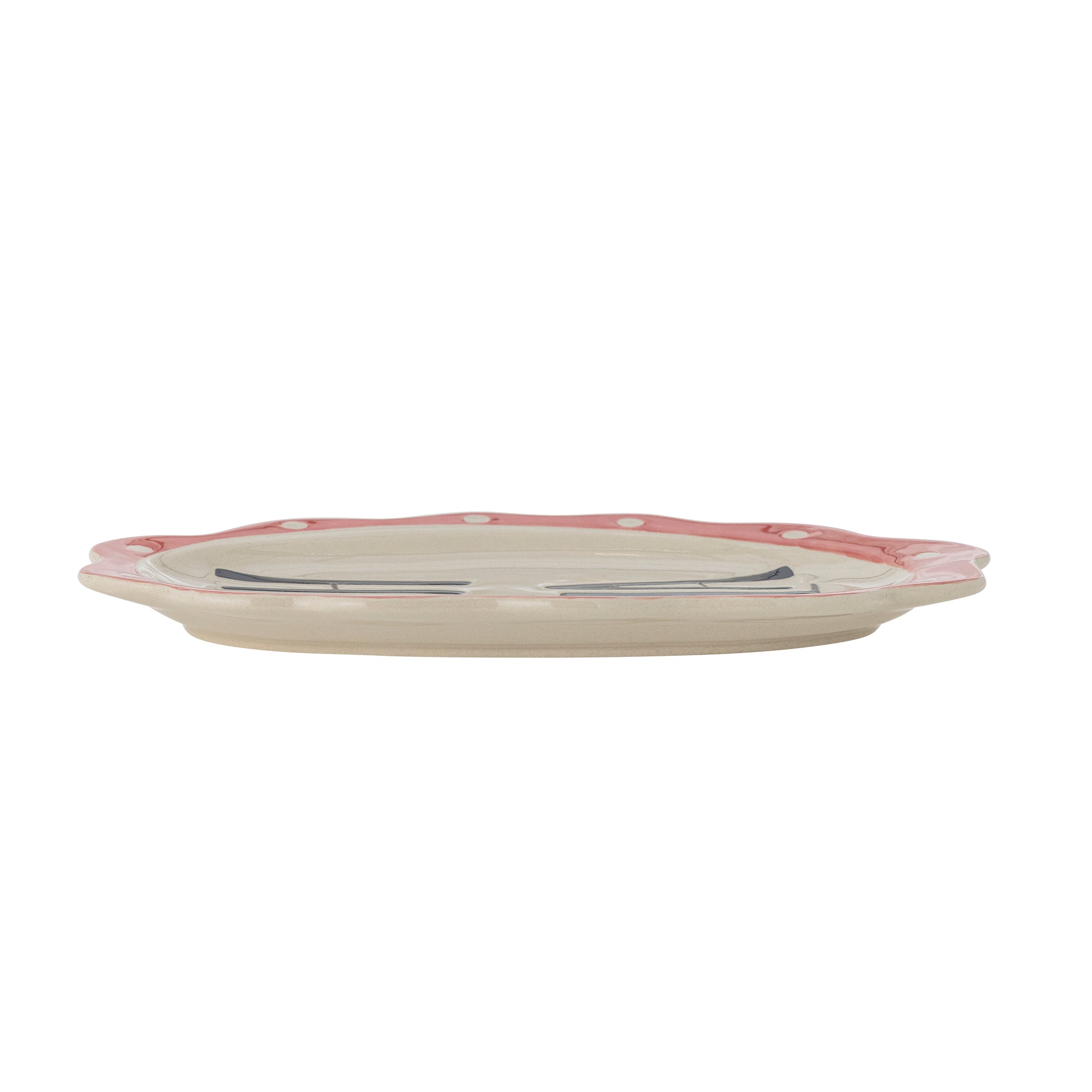 Blooming Ville Soline Serving Plate Stoneware L- 23.5 cm W- 14.5 cm H- 2 cm Multi
