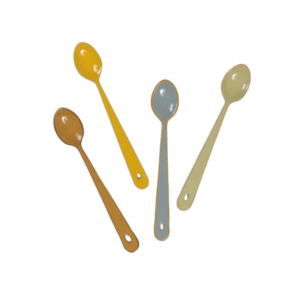 Set Of 4 Harlow Bright Spoons - set four colorful enamel spoons