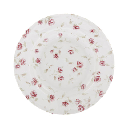Blanc Mariclo Floret Full Deep Plate H- 4 cm D- 23.2 cm